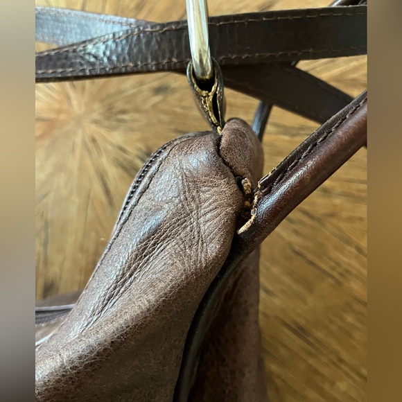 Vintage The Trend Large Brown Leather Backpack / Crossbody Bag / Made in Italy - Picture 13 of 16